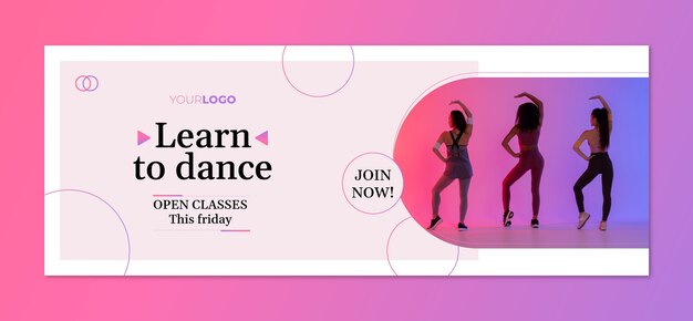 Copertina facebook della scuola di danza sfumata