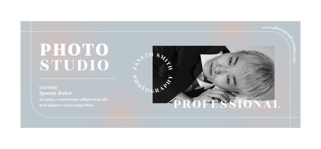 Copertina facebook dello studio fotografico di design piatto