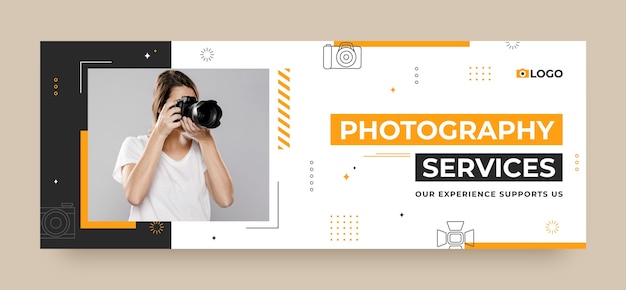 Copertina facebook dello studio fotografico disegnato a mano