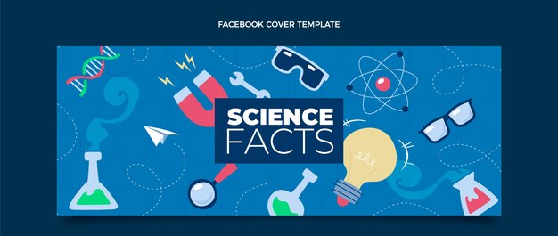 Copertina facebook di scienza piatta