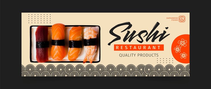 Vettore gratuito copertina facebook di un ristorante di cibo gustoso disegnato a mano
