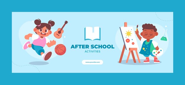 Copertina facebook disegnata a mano dopo la scuola