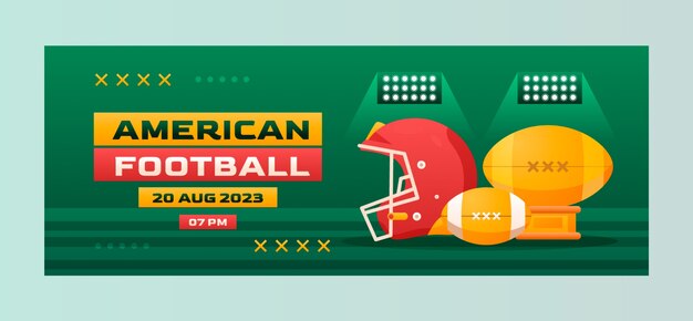 Copertina facebook gradiente football americano