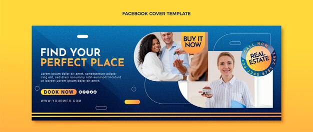 Copertina facebook immobiliare con trama sfumata