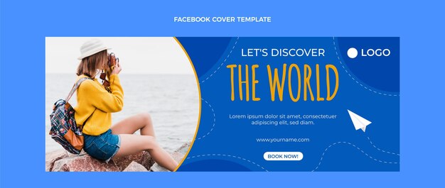 Copertina facebook piatta da viaggio