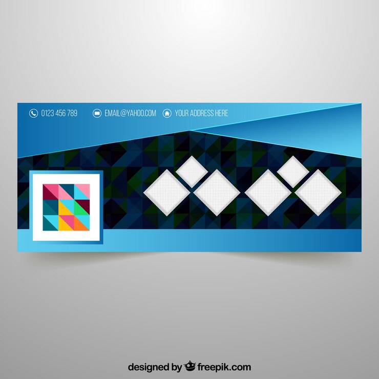 Vettore gratuito copertina geometrica facebook