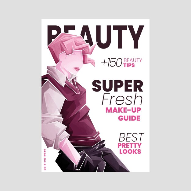 Copertina illustrata della rivista di bellezza
