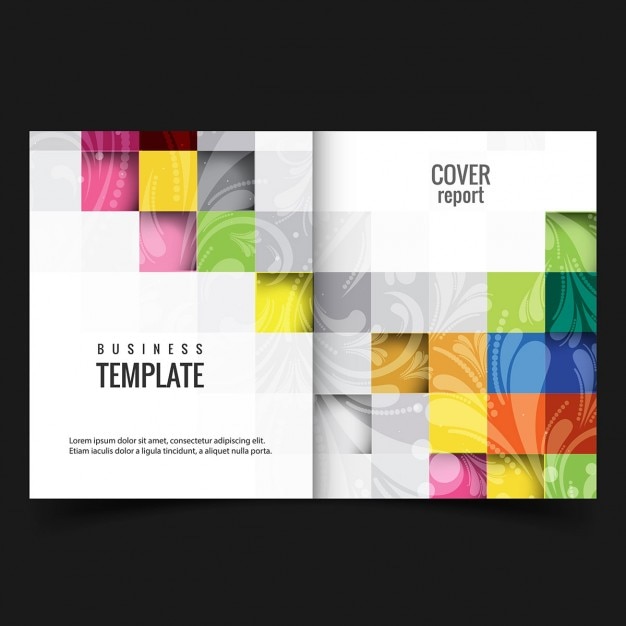 Vettore gratuito copertura rapporto di affari colorato