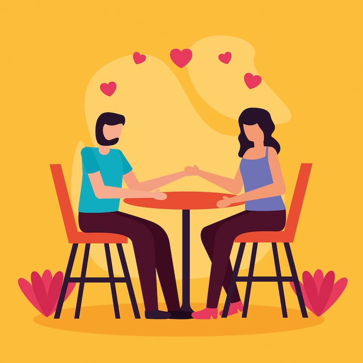 Vettore gratuito coppia attività romantiche all'aperto in appartamento