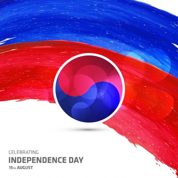 Vettore gratuito corea del sud carta celebrazione
