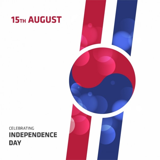 Vettore gratuito corea independence day background disegno