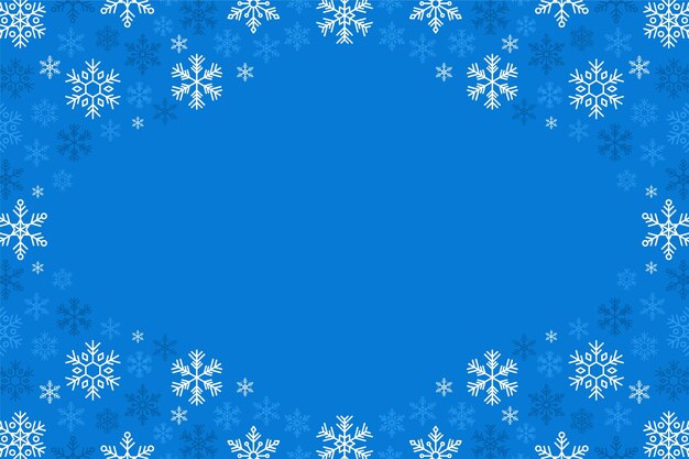 Cornice a fiocco di neve dal design piatto