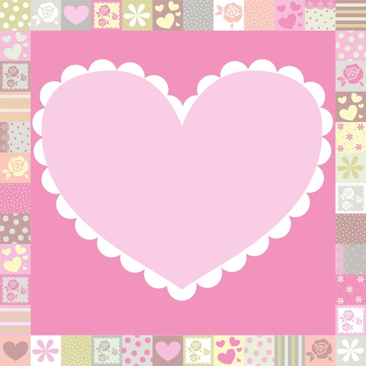 Vettore gratuito cornice con rose e cuori