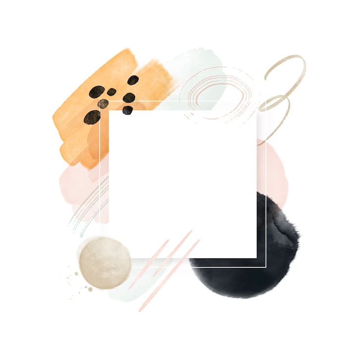 Vettore gratuito cornice di doodle astratto dell'acquerello