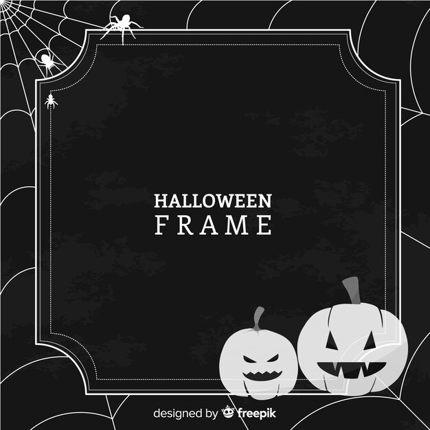 Cornice di Halloween raccapricciante con stile vintage