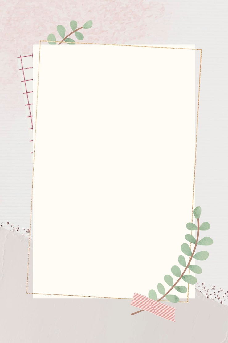 Vettore gratuito cornice dorata a foglia su sfondo beige
