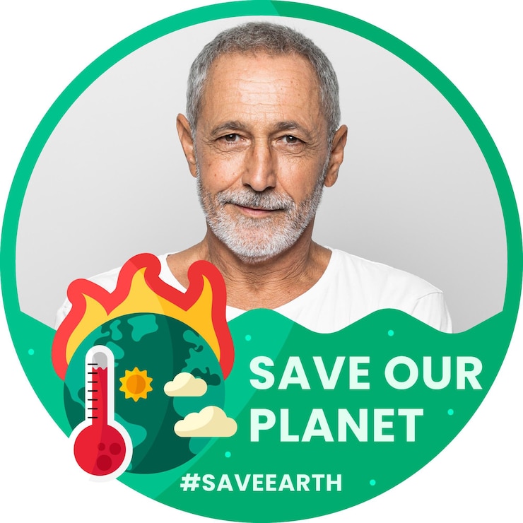 Vettore gratuito cornice facebook piatta sul cambiamento climatico