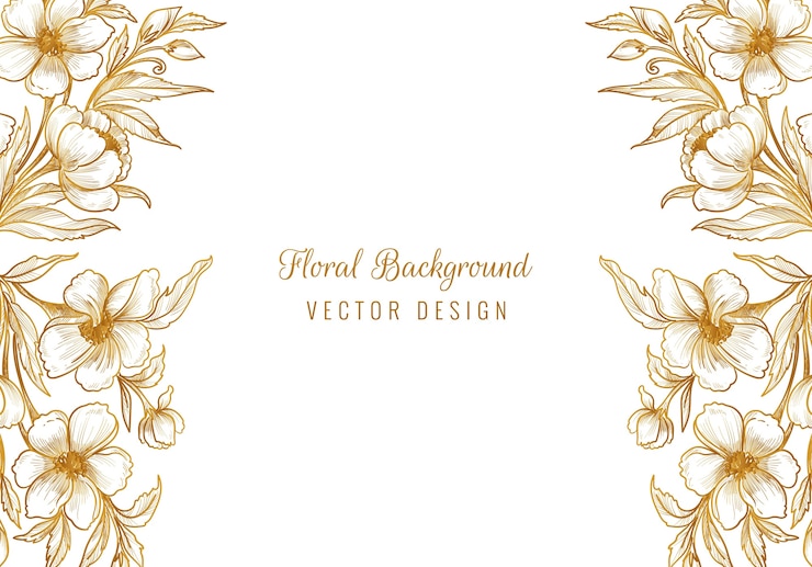 Vettore gratuito cornice floreale decorativa ornamentale