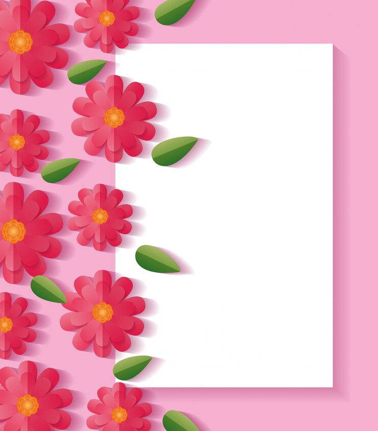 Vettore gratuito cornice floreale di fiori