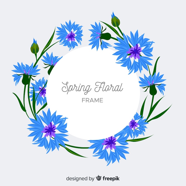 Vettore gratuito cornice floreale primaverile