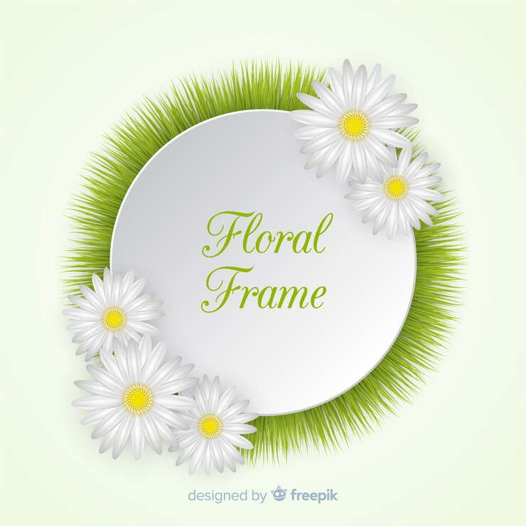 Vettore gratuito cornice incantevole con stile floreale
