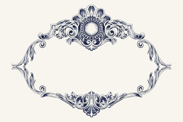 Vettore gratuito cornice ornamentale disegnata a mano