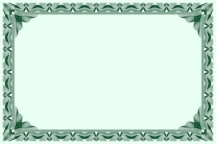 Vettore gratuito cornice ornamentale per diplomi disegnata a mano