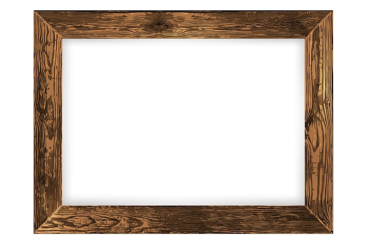 cornice per galleria in legno marrone realistico