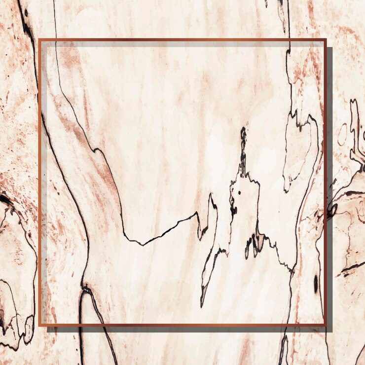 Vettore gratuito cornice quadrata in rame su fondo beige