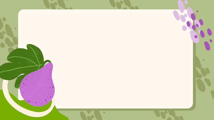 Vettore gratuito cornice rettangolare di frutta pera su un vettore di progettazione di sfondo verde