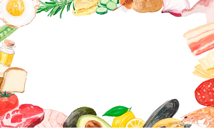 Vettore gratuito cornice vegetale disegnata a mano con spazio design