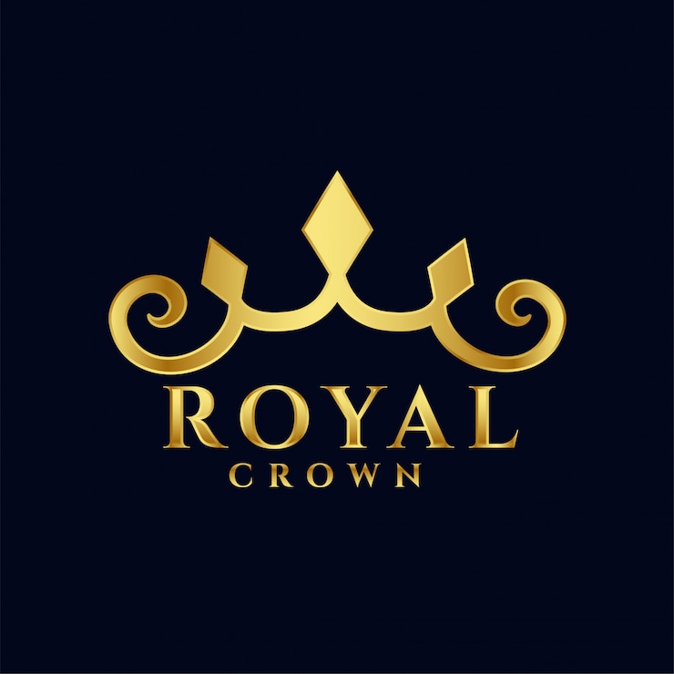 Vettore gratuito corona reale logo concept design icona premium