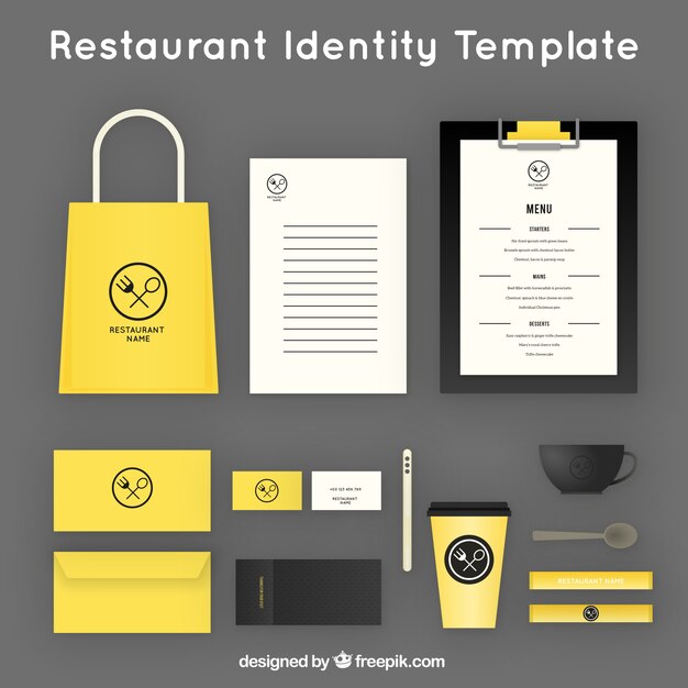 Corporate identity per il ristorante giallo