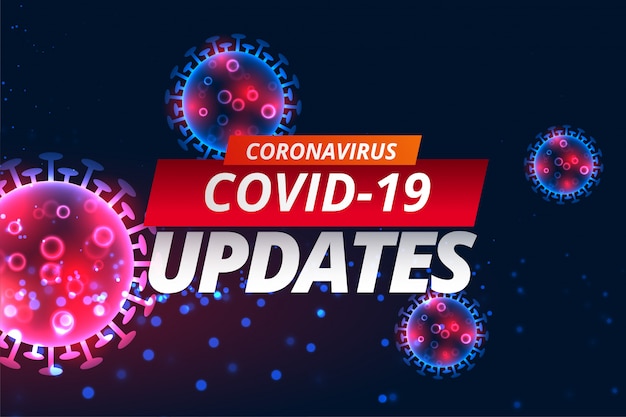 Covid-19 corona virus aggiorna il design del banner delle notizie