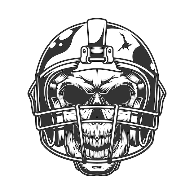 Cranio nel casco da football