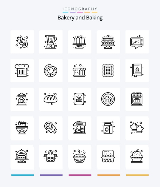 Creative Baking 25 OutLine icon pack Come la cucina del caffè al forno