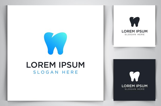 Creative cura dentale concetto Logo Design Template illustrazione vettoriale sfondo isolato