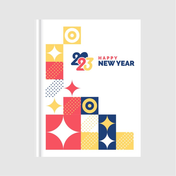 Vettore gratuito creative mosaic 2023 book cover design background illustrazione vettoriale