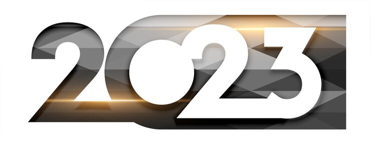 Vettore gratuito creativo 2023 nuovo anno vacanza banner design vettoriale