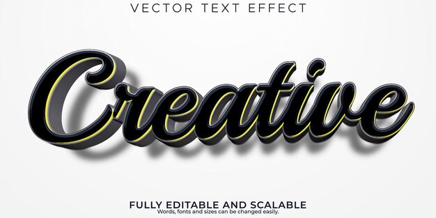 Creativo effetto testo pennello stile carattere tipografia lettering moderno modificabile