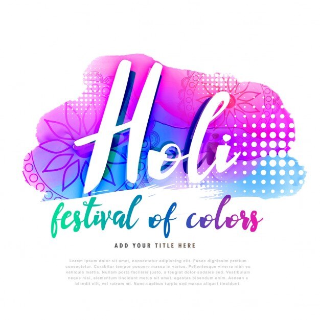 Vettore gratuito creativo felice poster design holi