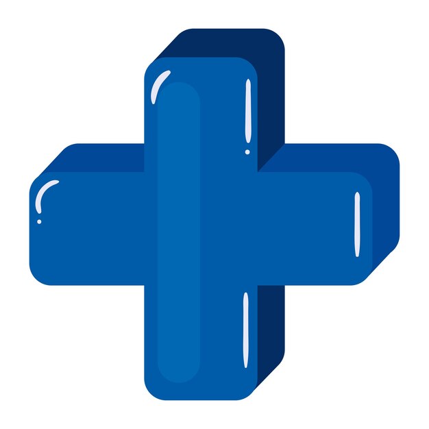 croce medica blu