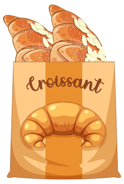 Croissant alla mandorla in sacchetto di carta