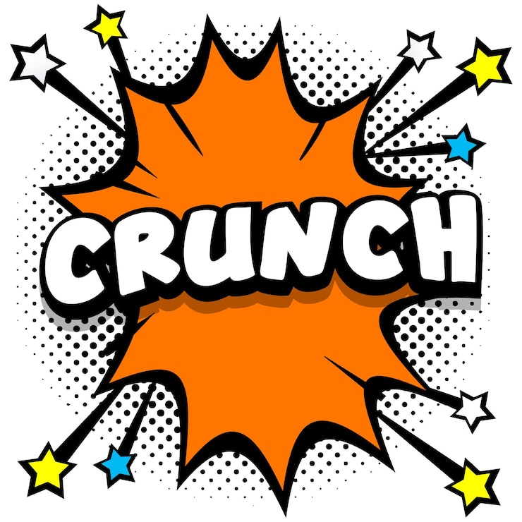 Vettore gratuito crunch pop art fumetti fumetti effetti sonori libro
