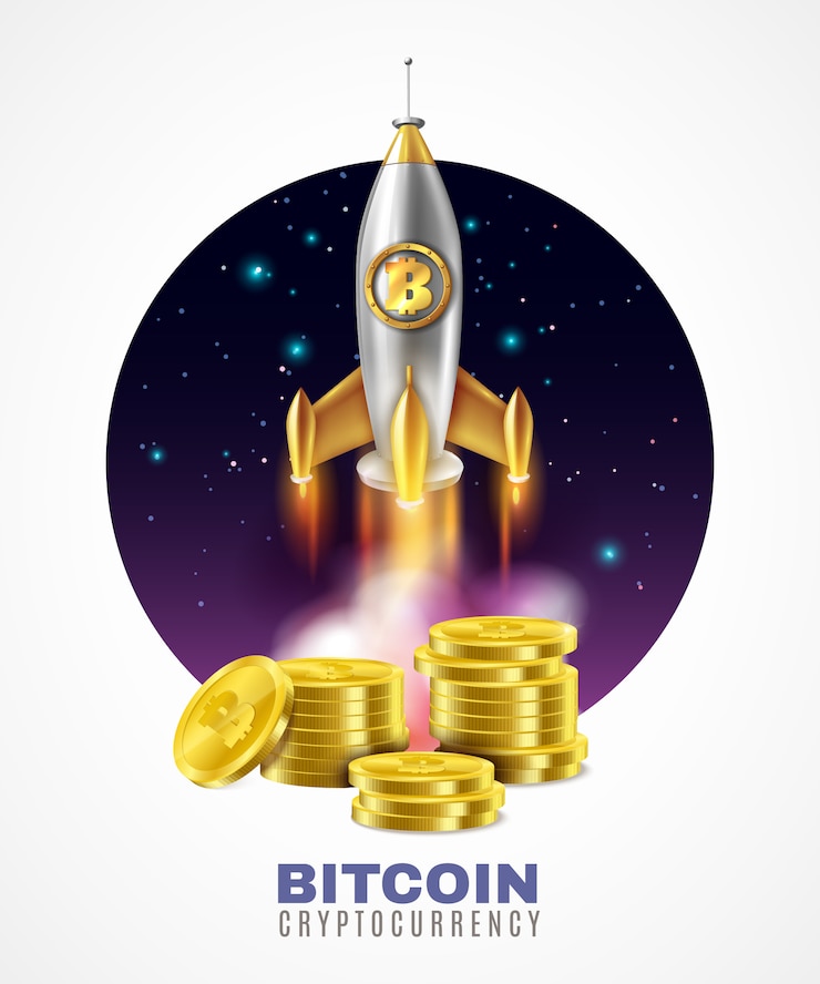 Vettore gratuito crypto currency start up illustration