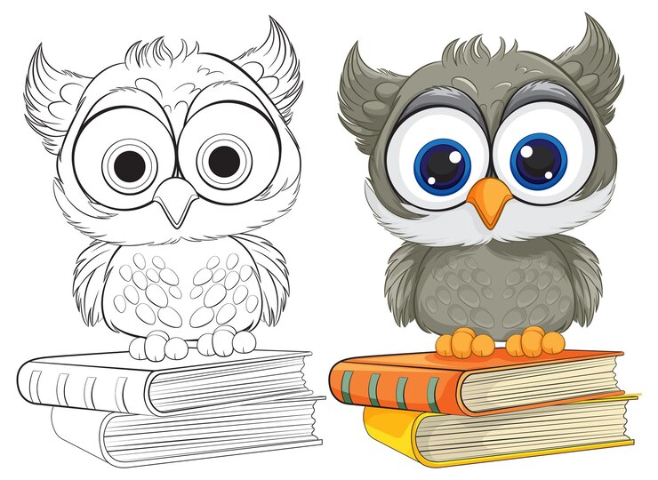 Vettore gratuito cuccioli carini con libri illustrazione vettoriale