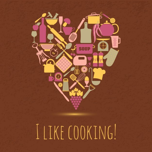 Vettore gratuito cucina del cuore