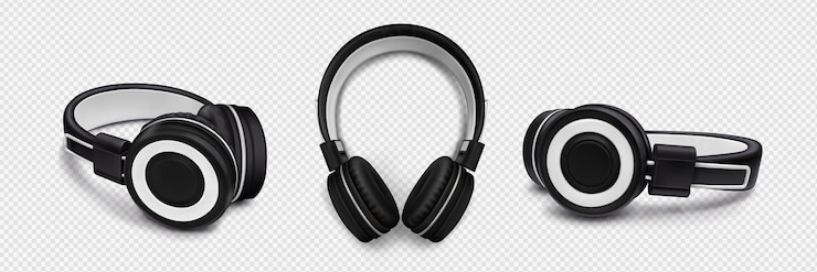 Vettore gratuito cuffie per ascoltare musica audio stereo