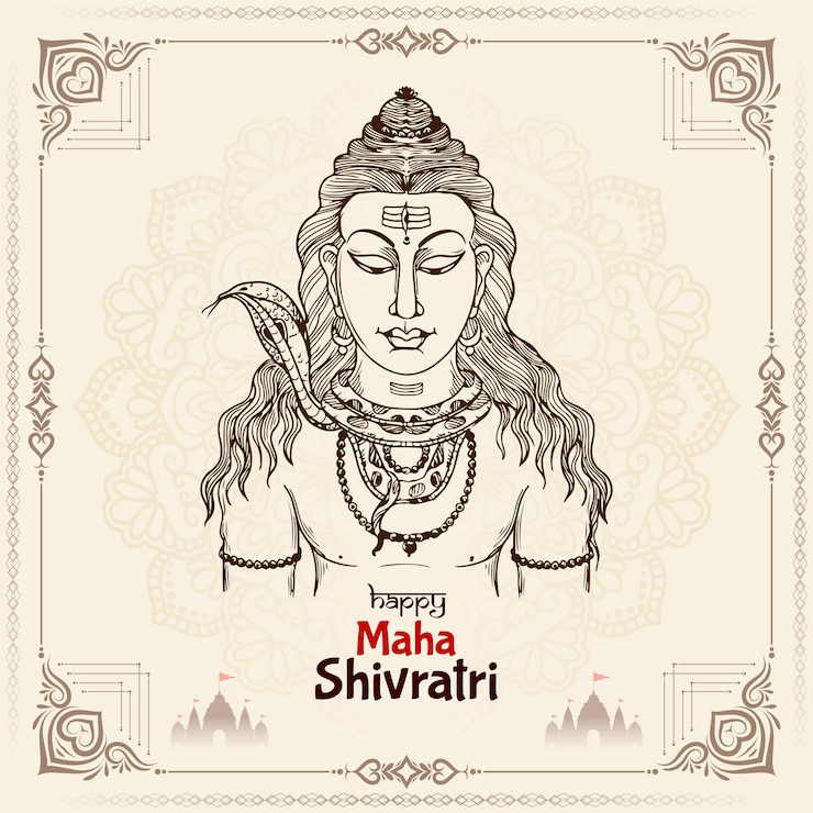 Vettore gratuito culturale happy maha shivratri indiano tradizionale festival sfondo