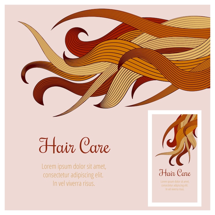 Vettore gratuito cura dei capelli